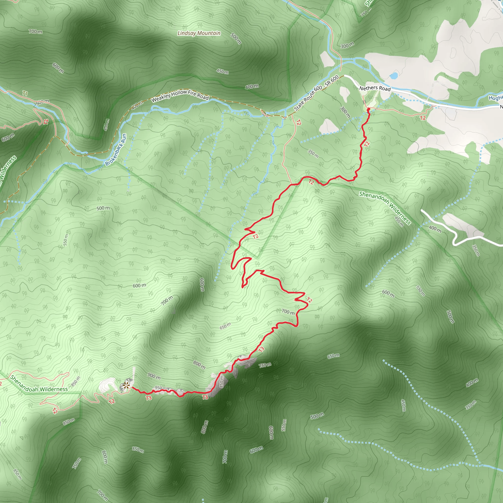 Ridge Trail mobile static map