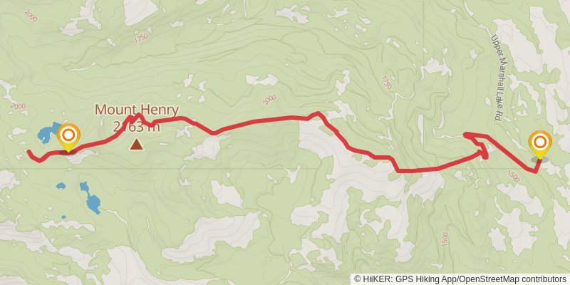 Mount Henry Trail stage 2 Map