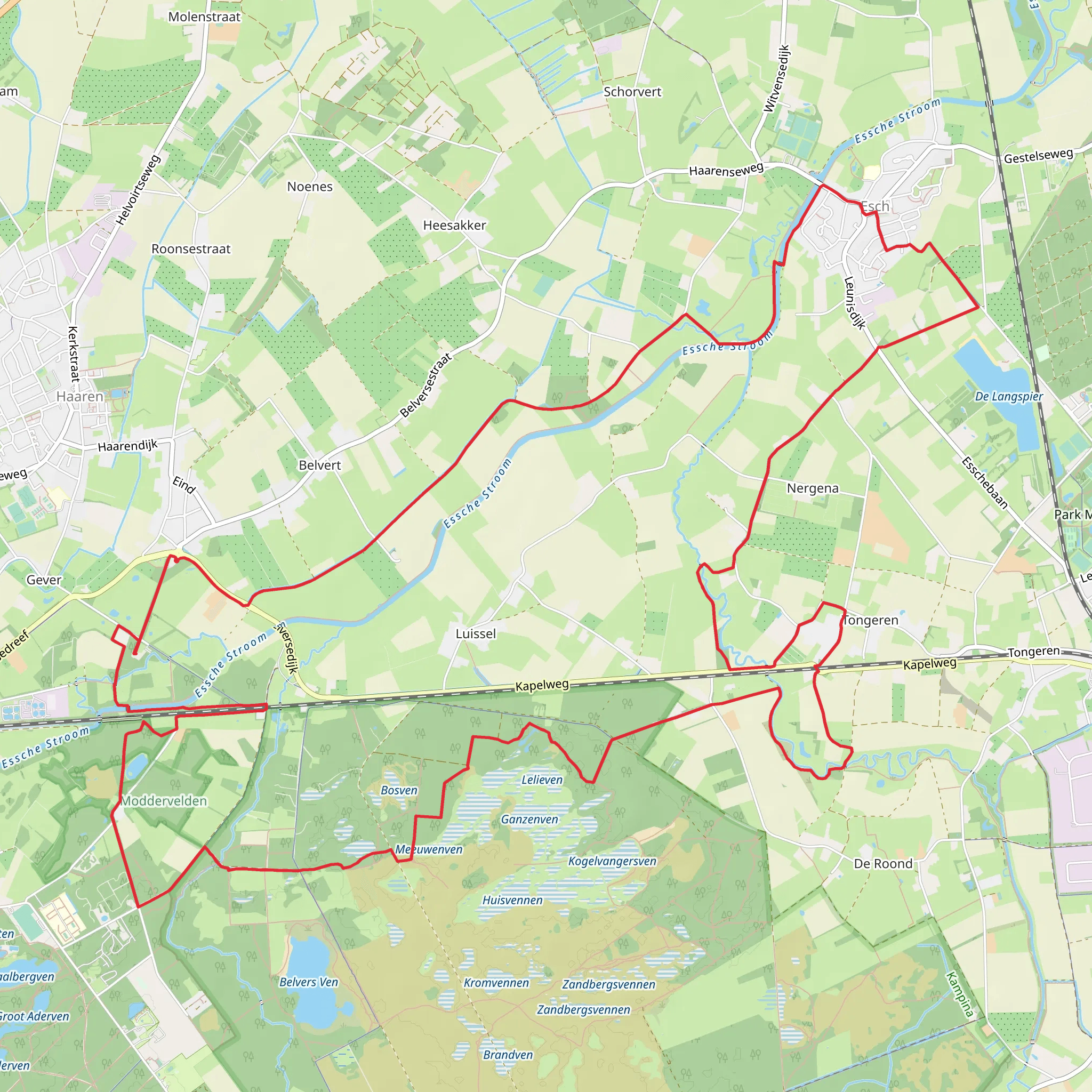 Nemerlaer Castle and Palingven via Pelgrimspad and Blauw mobile static map