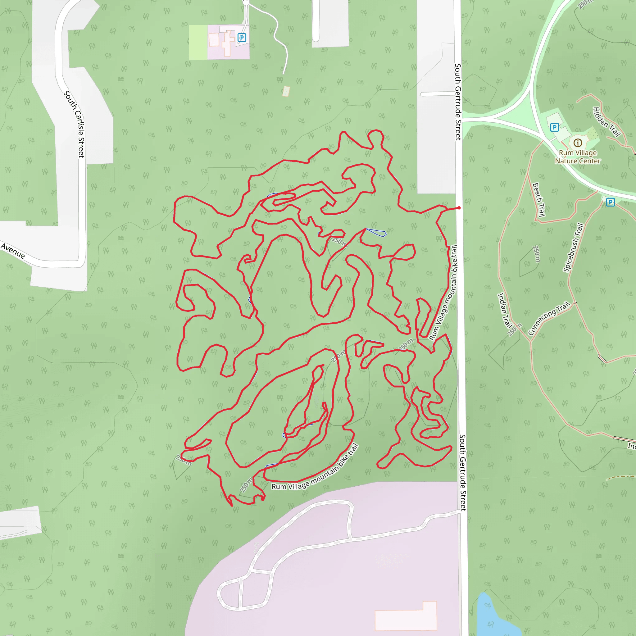 Rum Village Mountain Loop Lrail mobile static map