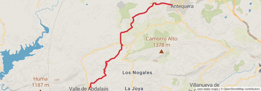 GR 248 Gran Senda del Guadalhorce stage 5 Map