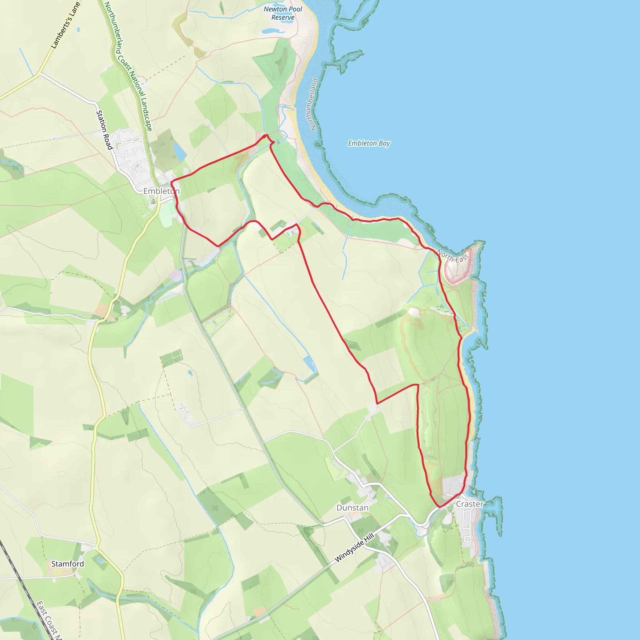 Embleton Bay mobile static map