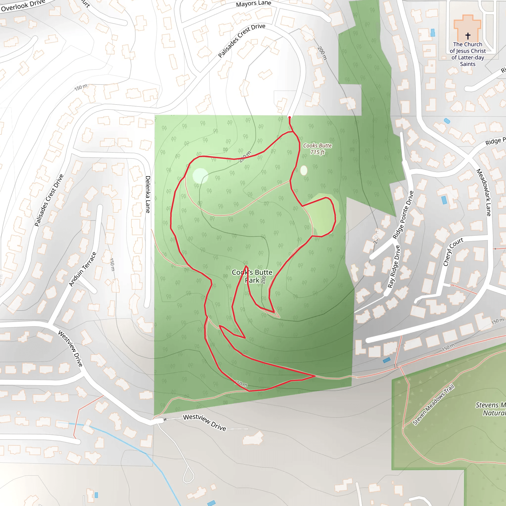 Cook's Butte Park Loop mobile static map