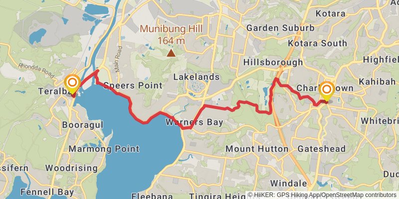 The Great North Walk stage 15 Map