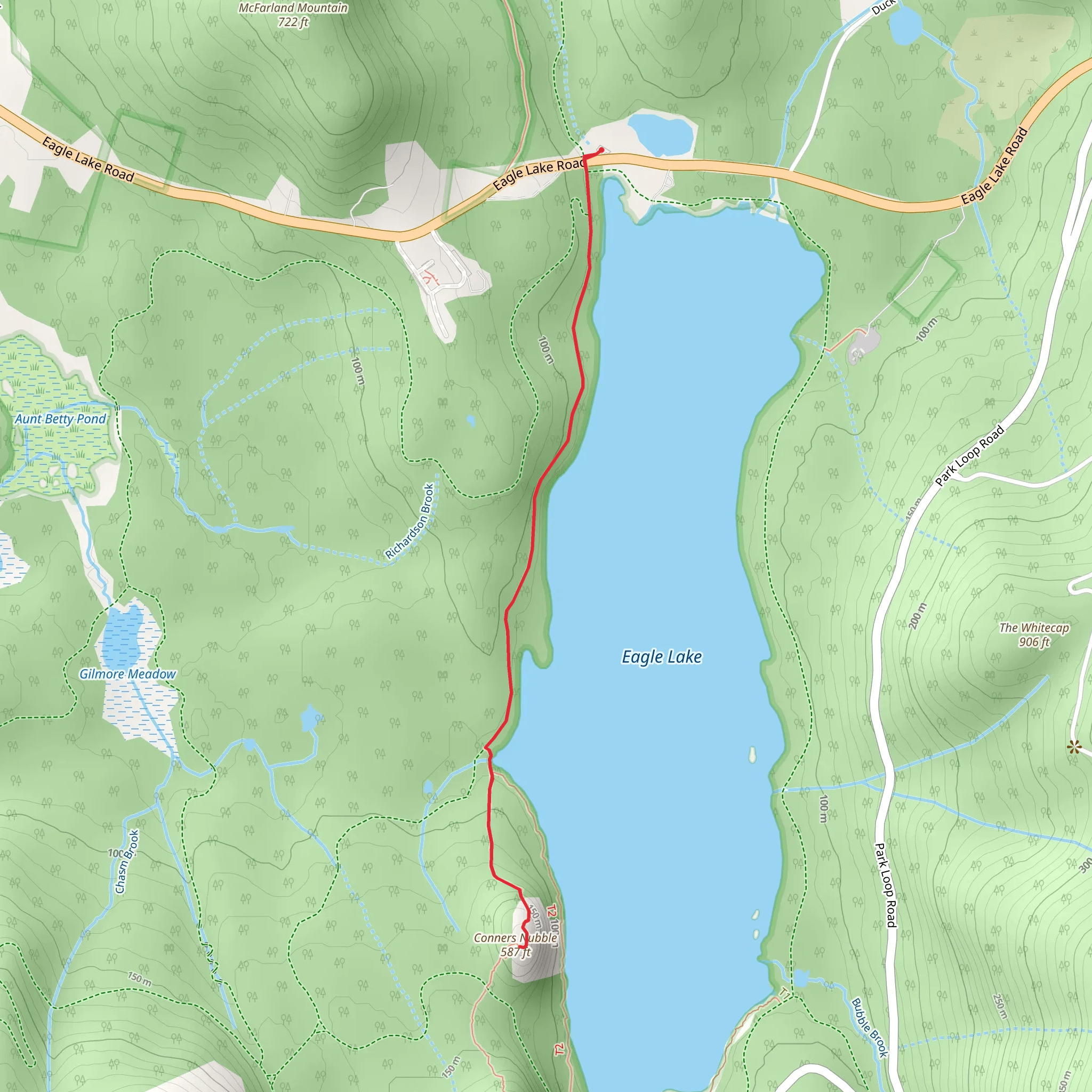 Connors Nubble Trail mobile static map