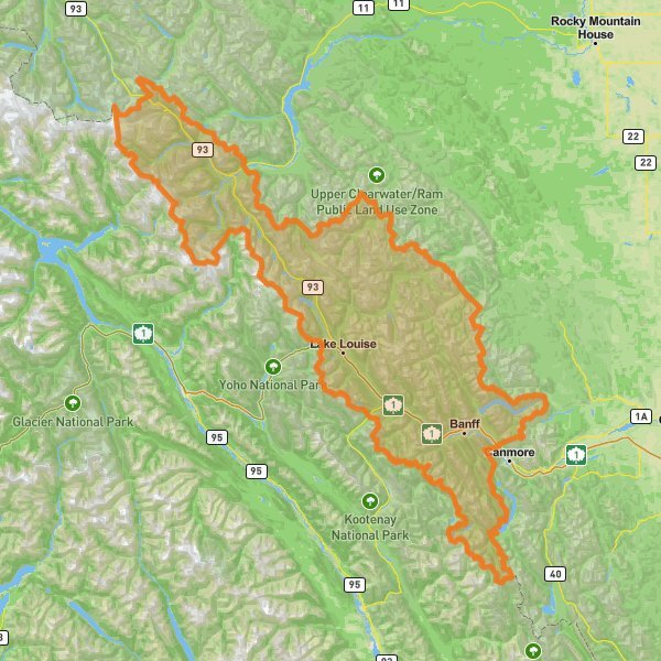 Banff National Park Of Canada mobile static map