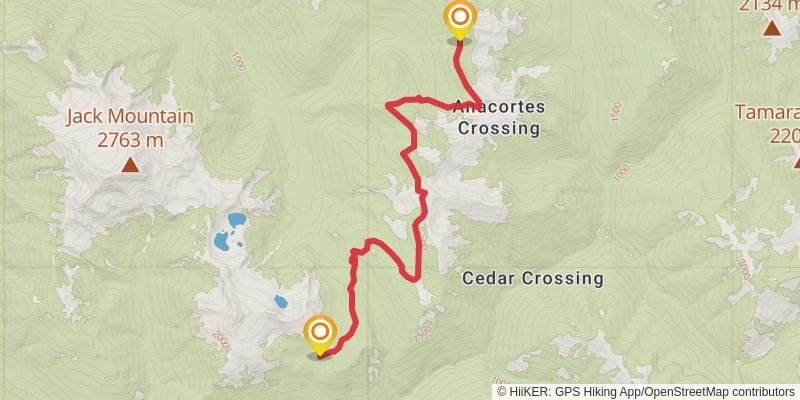 Western Pasayten - Ross Lake Loop stage 2 Map