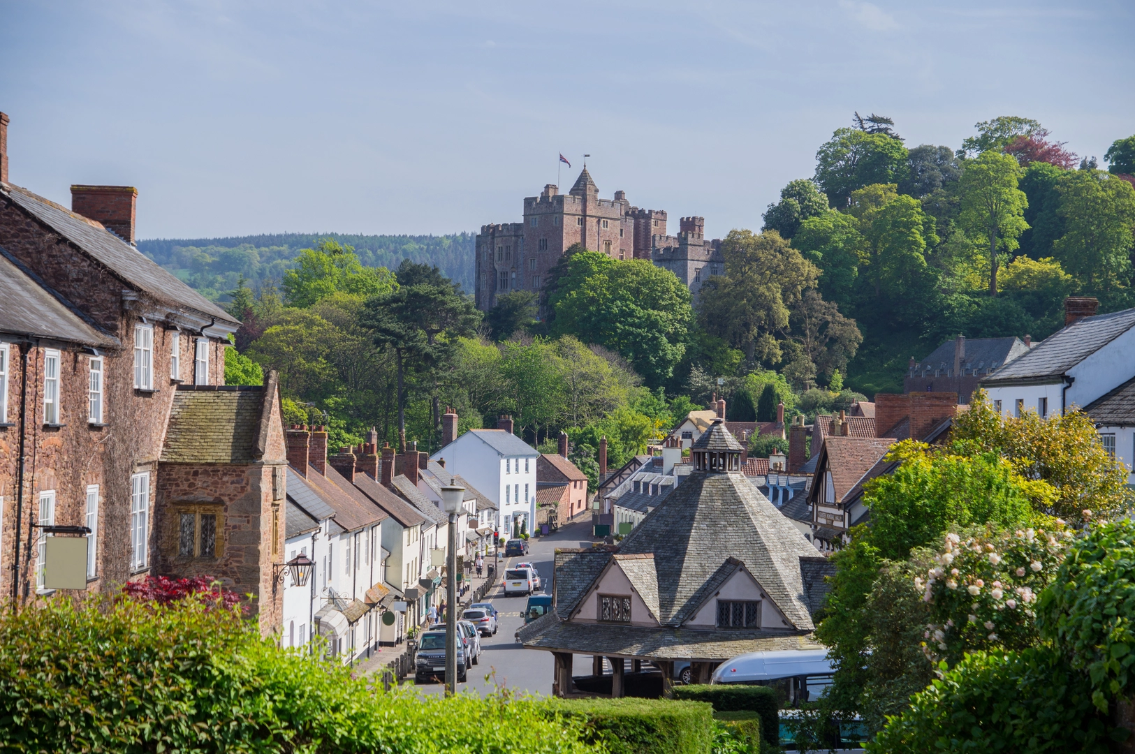 An image depicting the trail Dunster Village and its surrounding area.