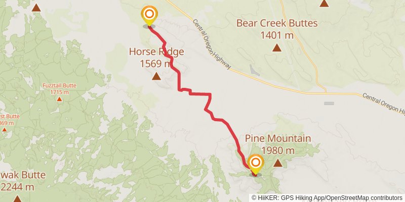 Oregon Desert Trail stage 2 Map