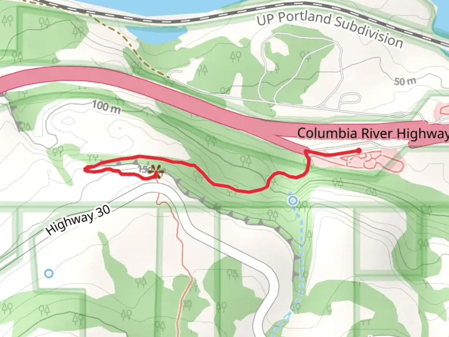 An image depicting the trail Middleswart Spring Walk and its surrounding area.