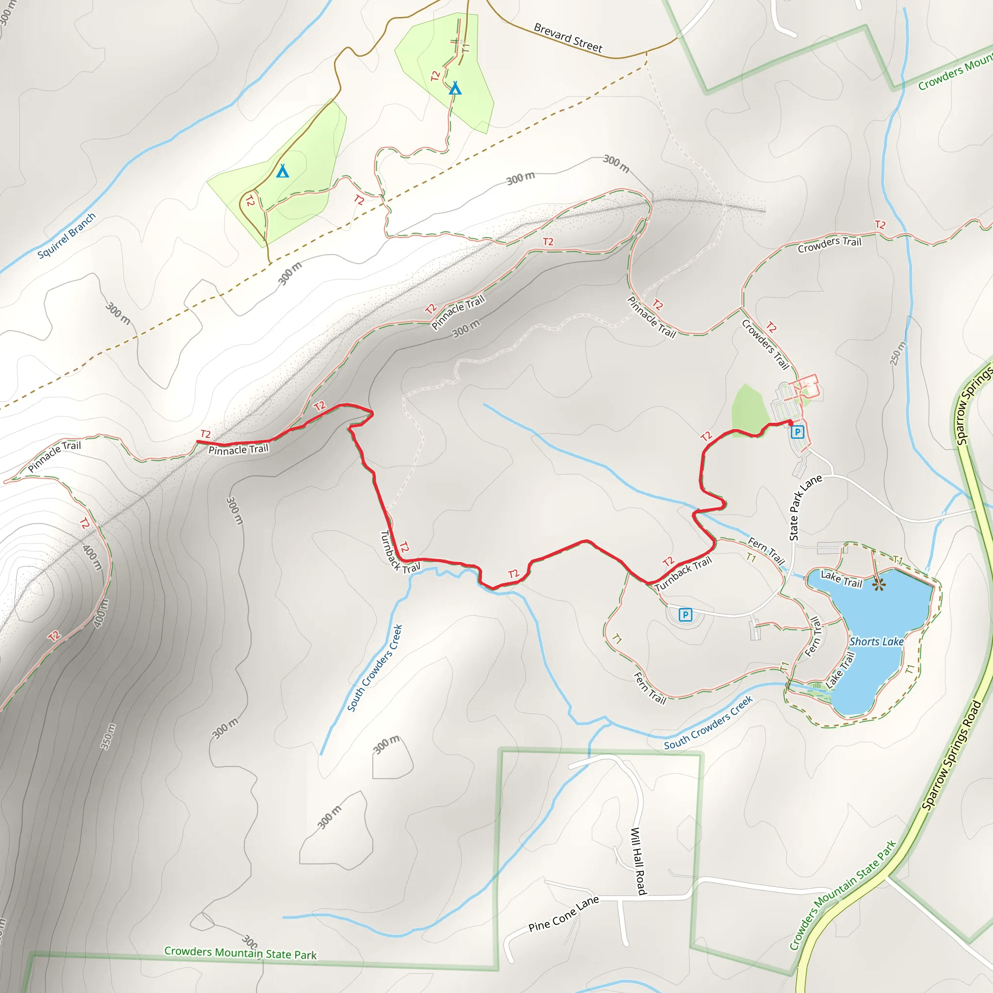 Turnback Trail mobile static map