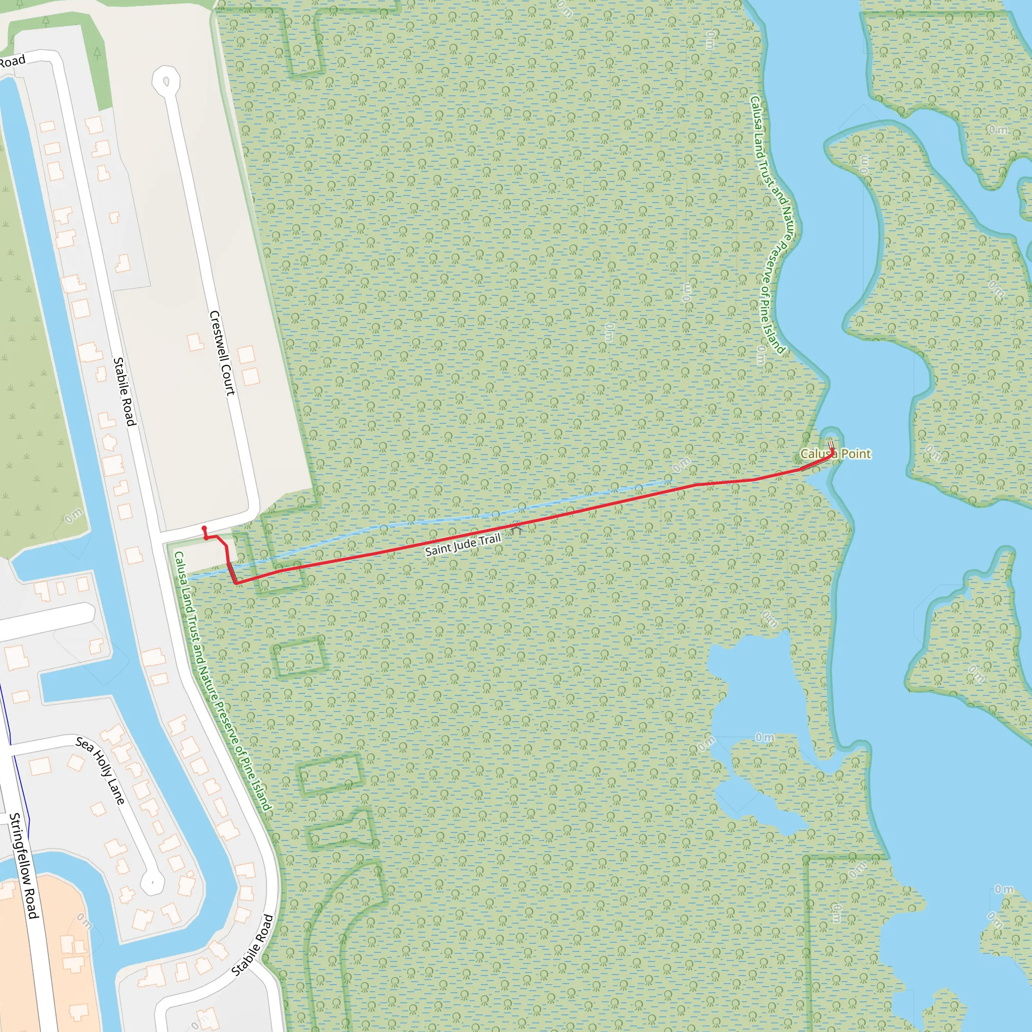 Saint Jude Trail mobile static map