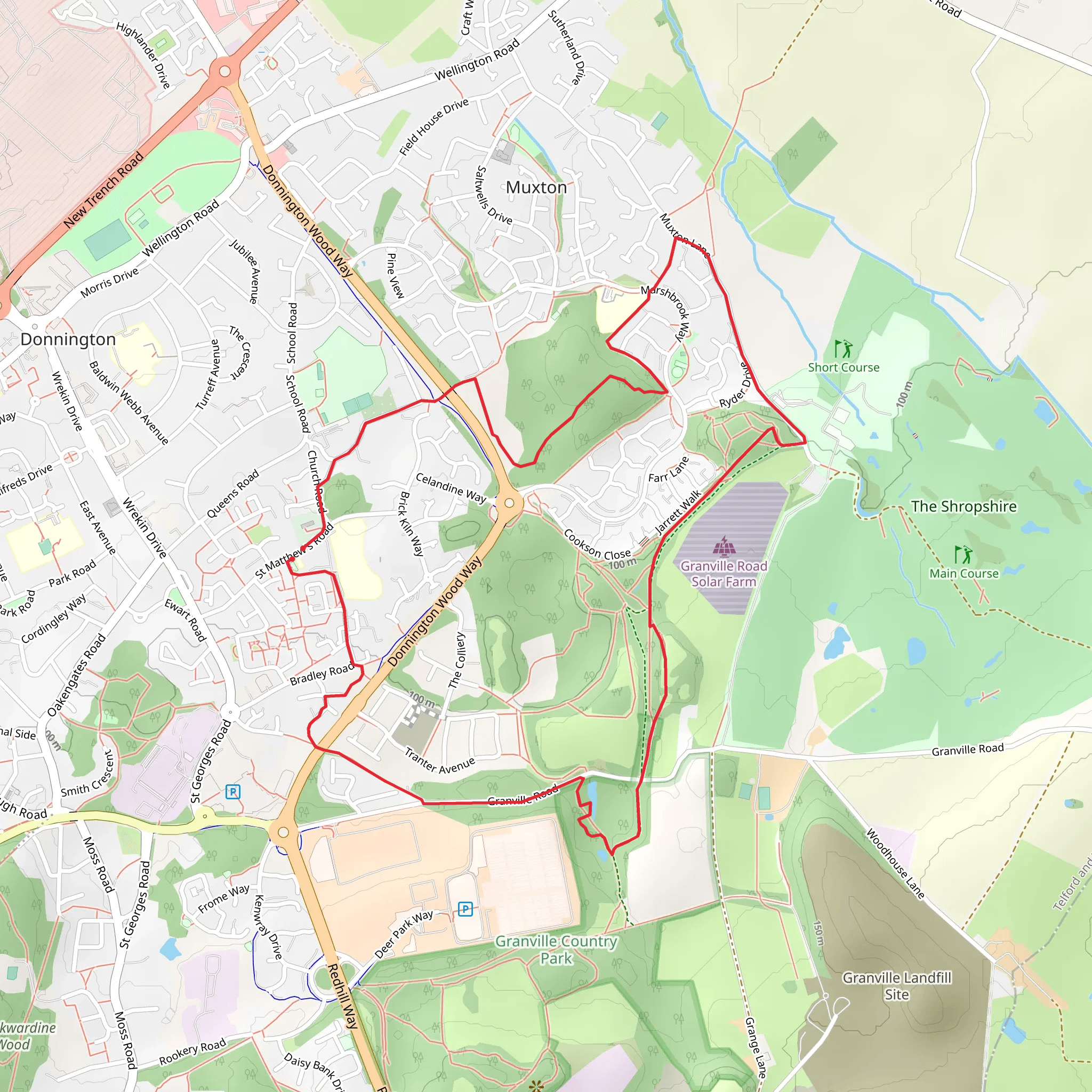 Donnington Wood mobile static map