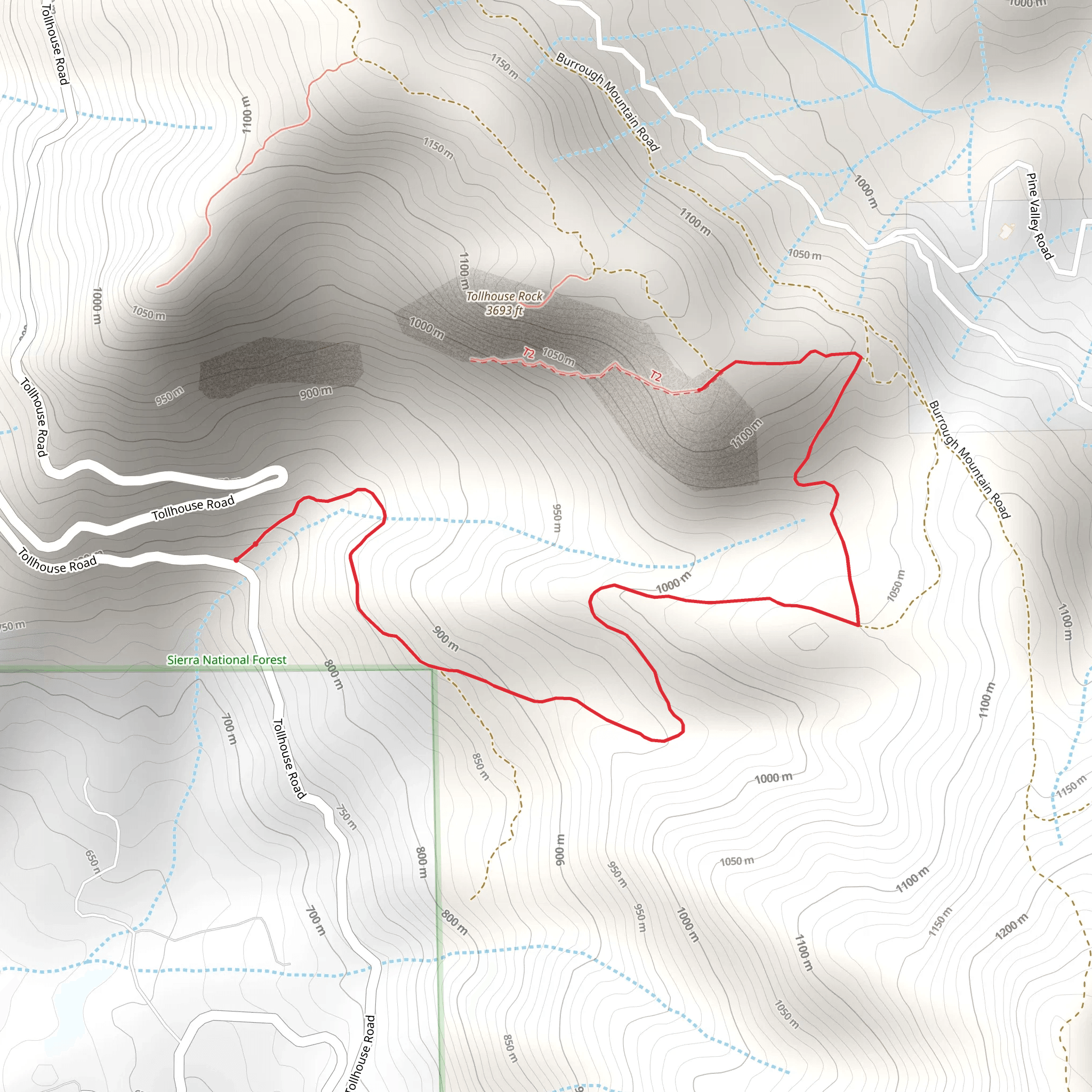 Tollhouse Traverse Approach mobile static map