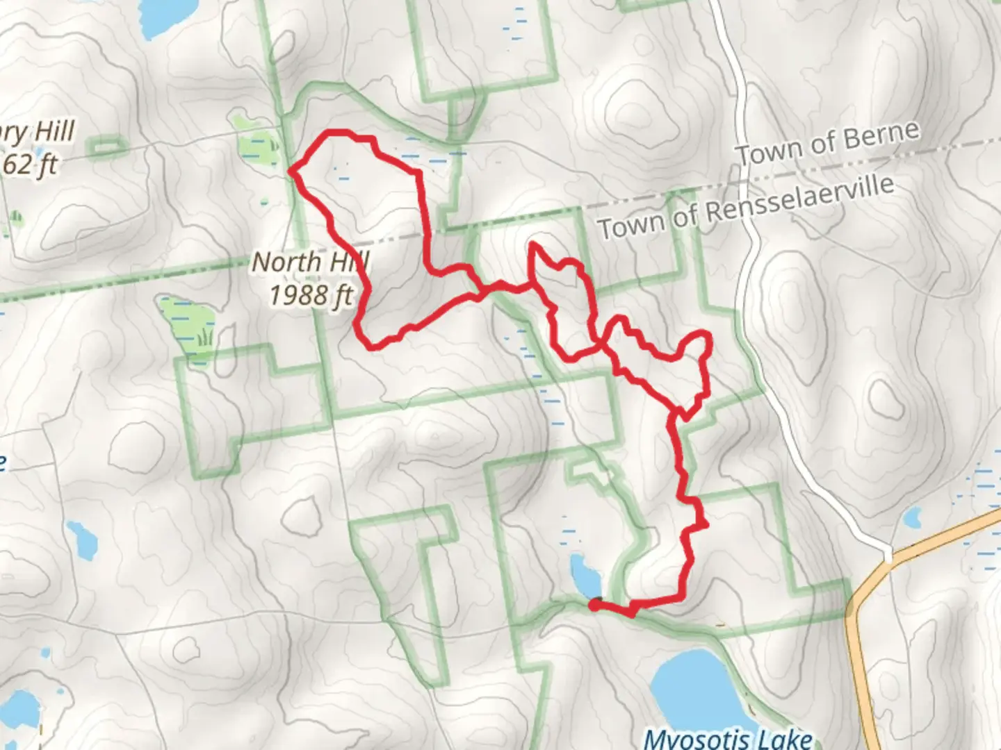 An image depicting the trail Partridge Path Loop Trail and its surrounding area.
