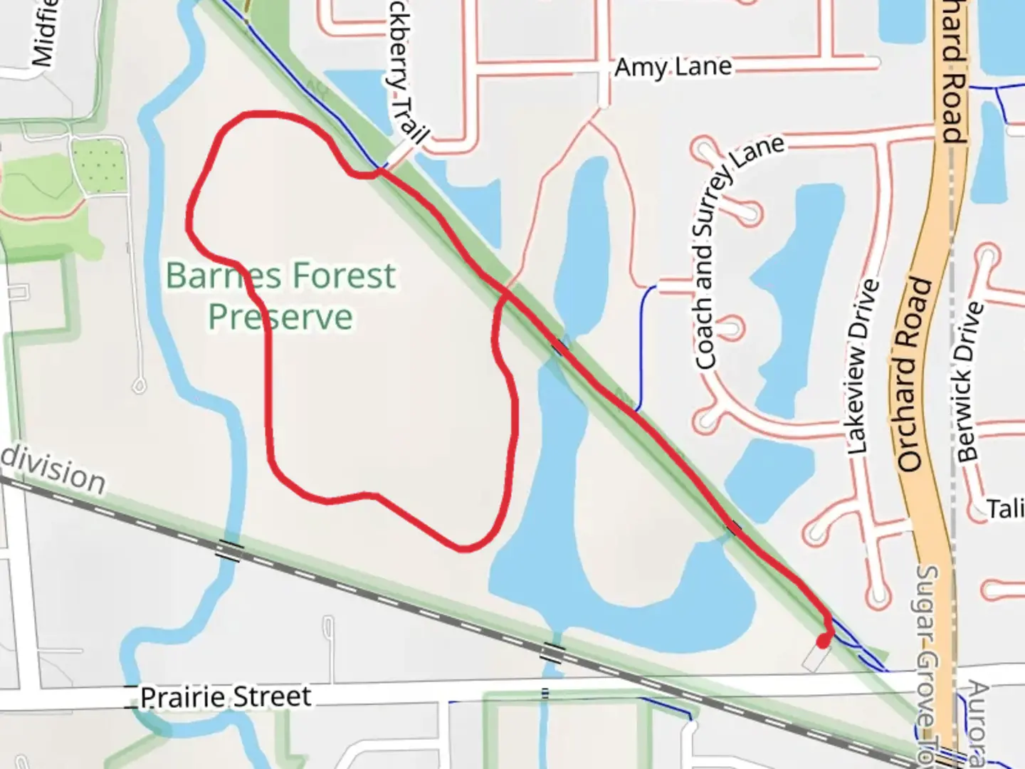 An image depicting the trail Virgil Gilman Loop Trail and its surrounding area.