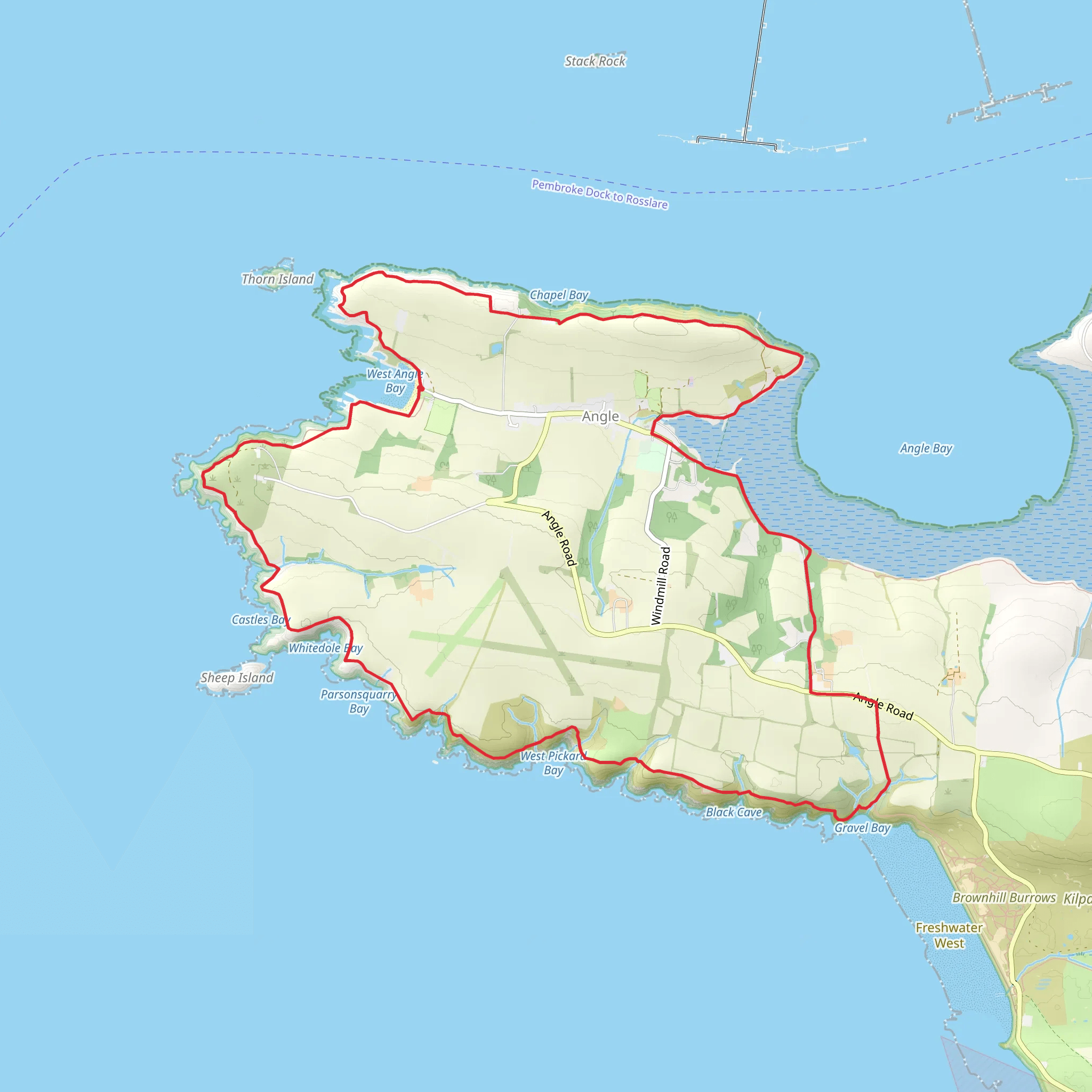 Angle Peninsula mobile static map