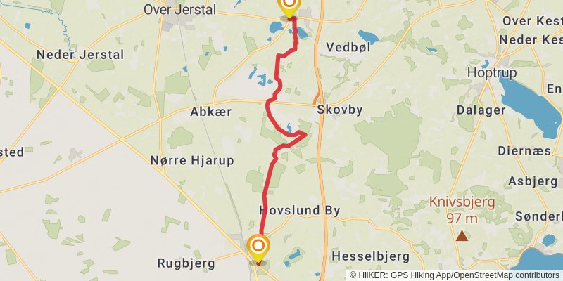 Hærvejen stage 22 Map