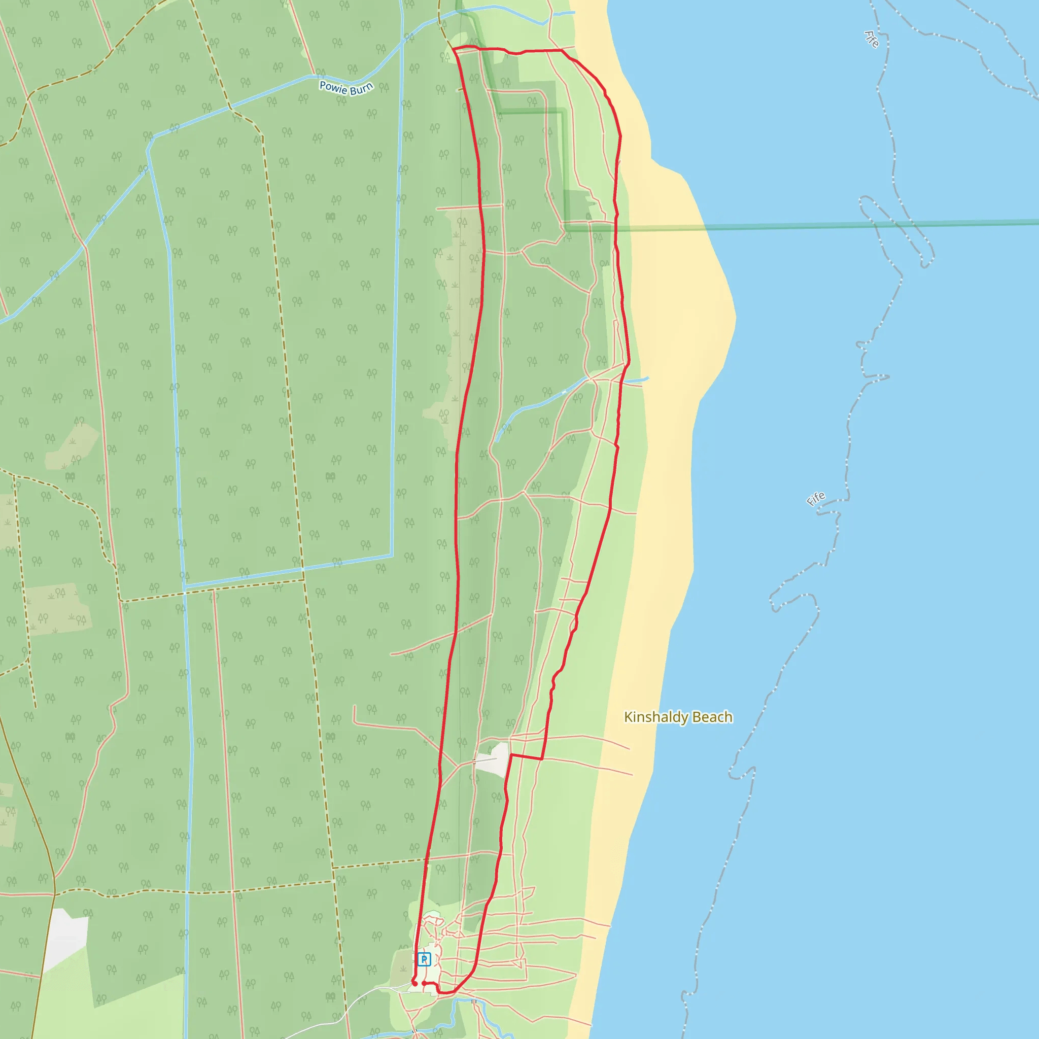 Tentsmuir Point Loop Trail mobile static map