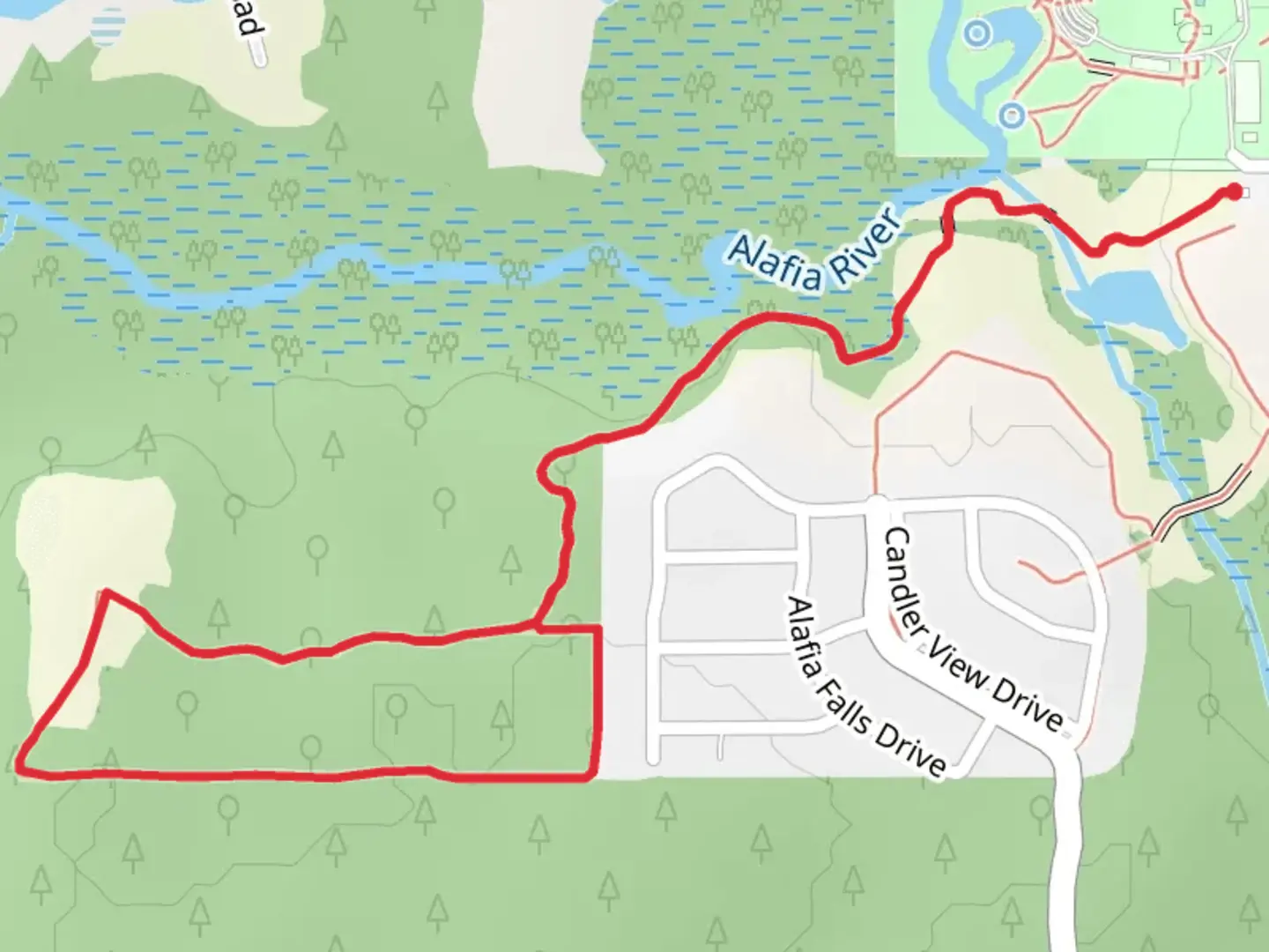 An image depicting the trail Fish Hawk Preserve Trail - North Loop and its surrounding area.
