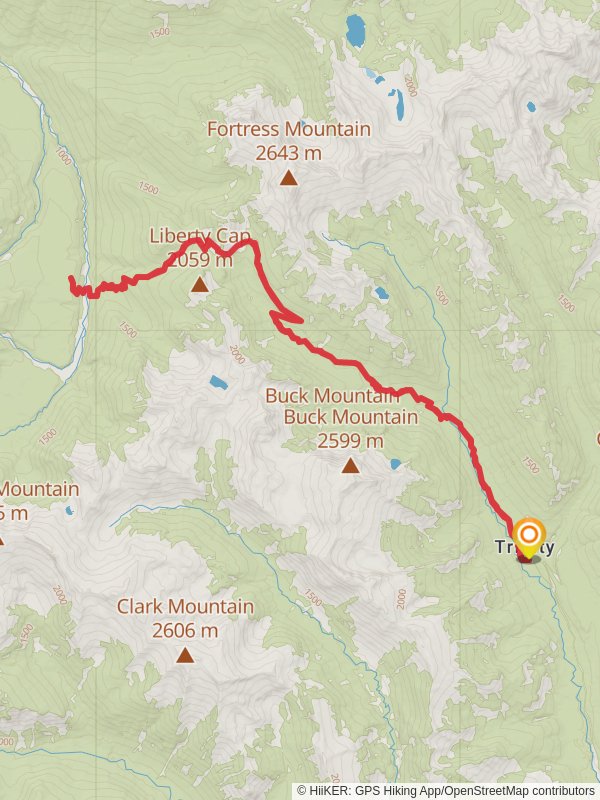 Triad Trail via Buck Creek Trail mobile static map