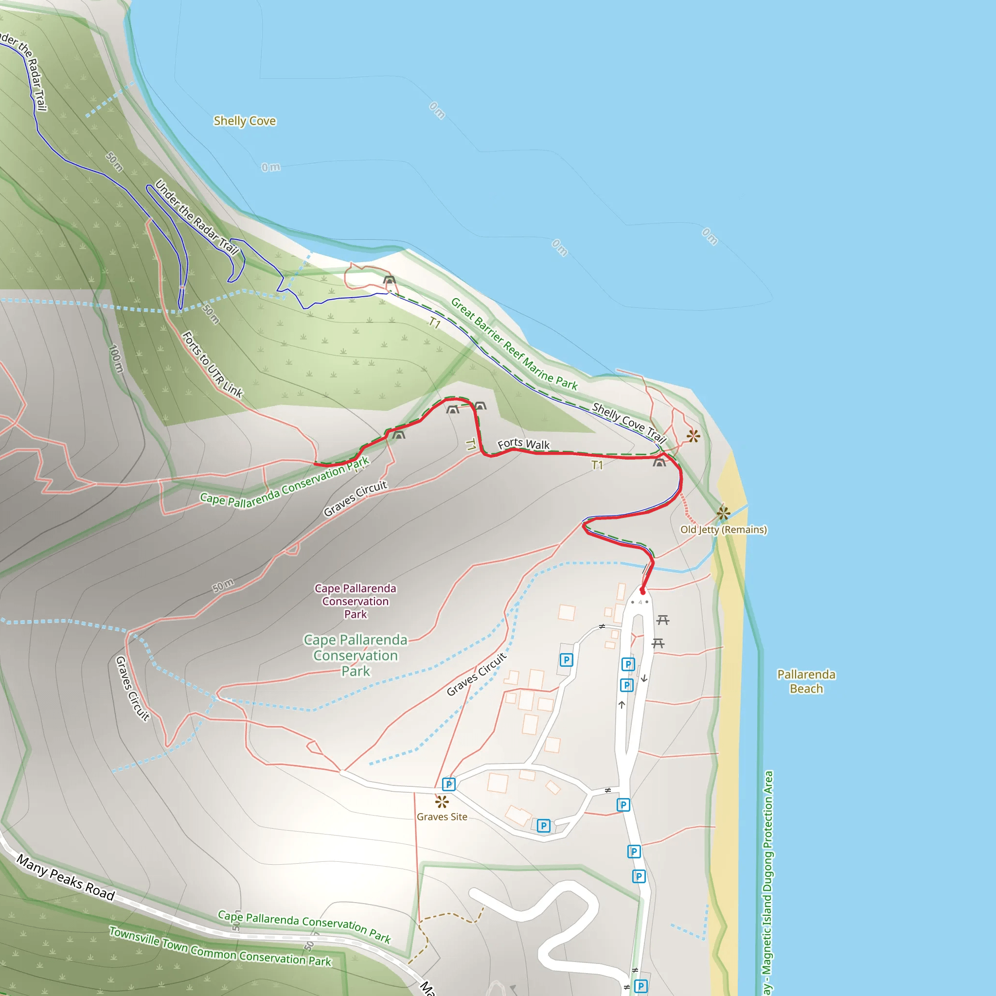 Forts Walk mobile static map