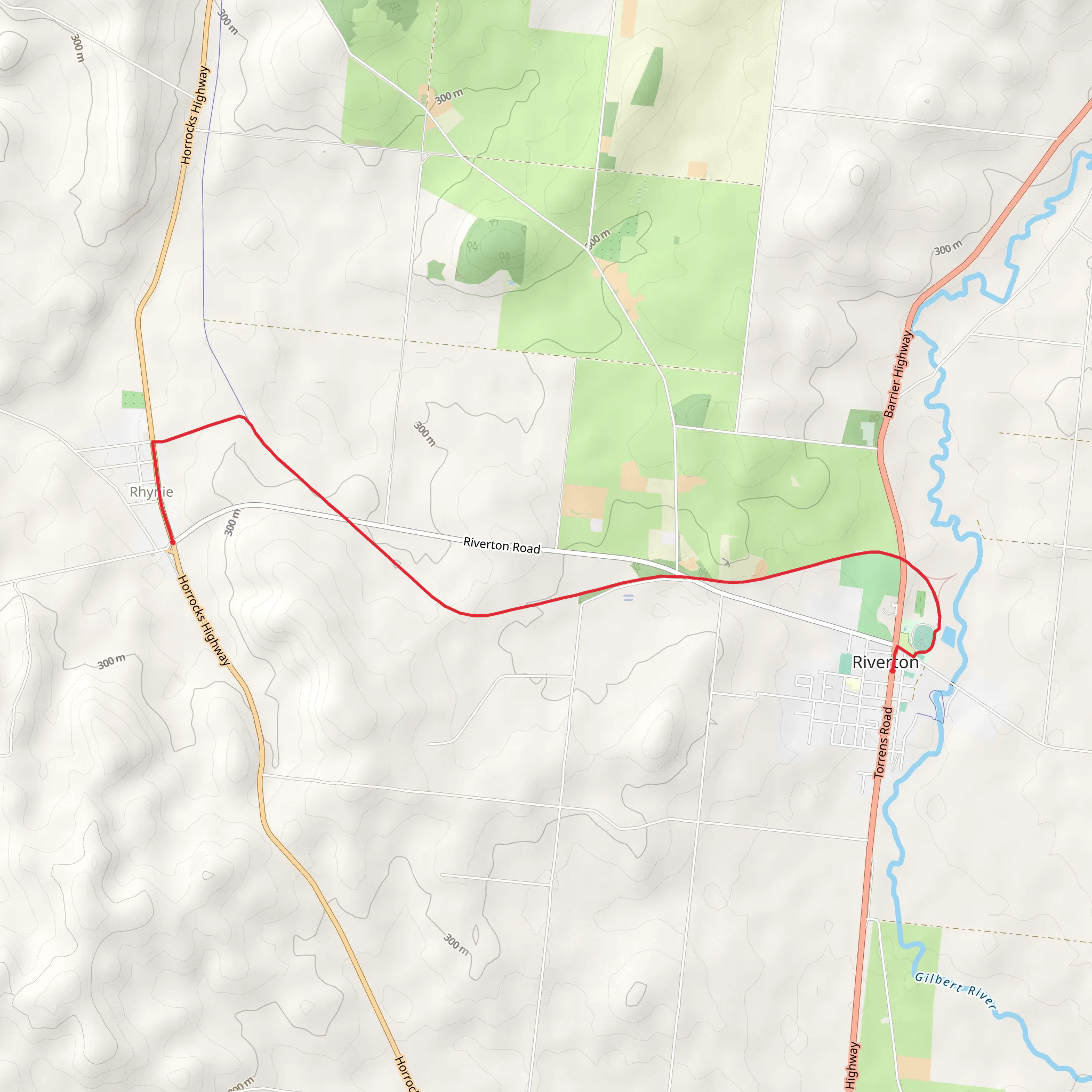 Riverton to Rhynie Short Walk mobile static map