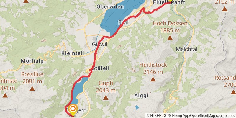 Camino Müstair-Geneva via Interlaken stage 22 Map