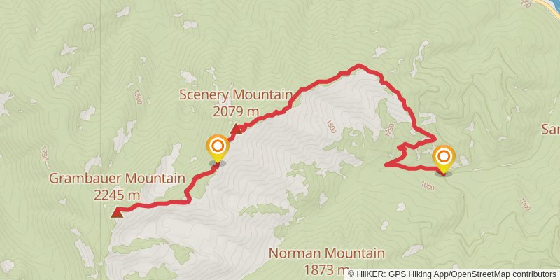 Grambauer Ridge via Cedar Creek Trail stage 2 Map
