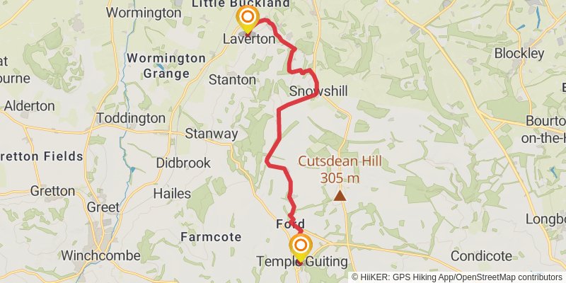 Winchcombe Way stage 3 Map