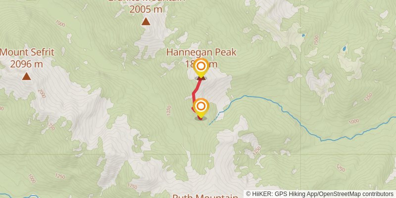 Northern North Cascades Loop spur 2 Map