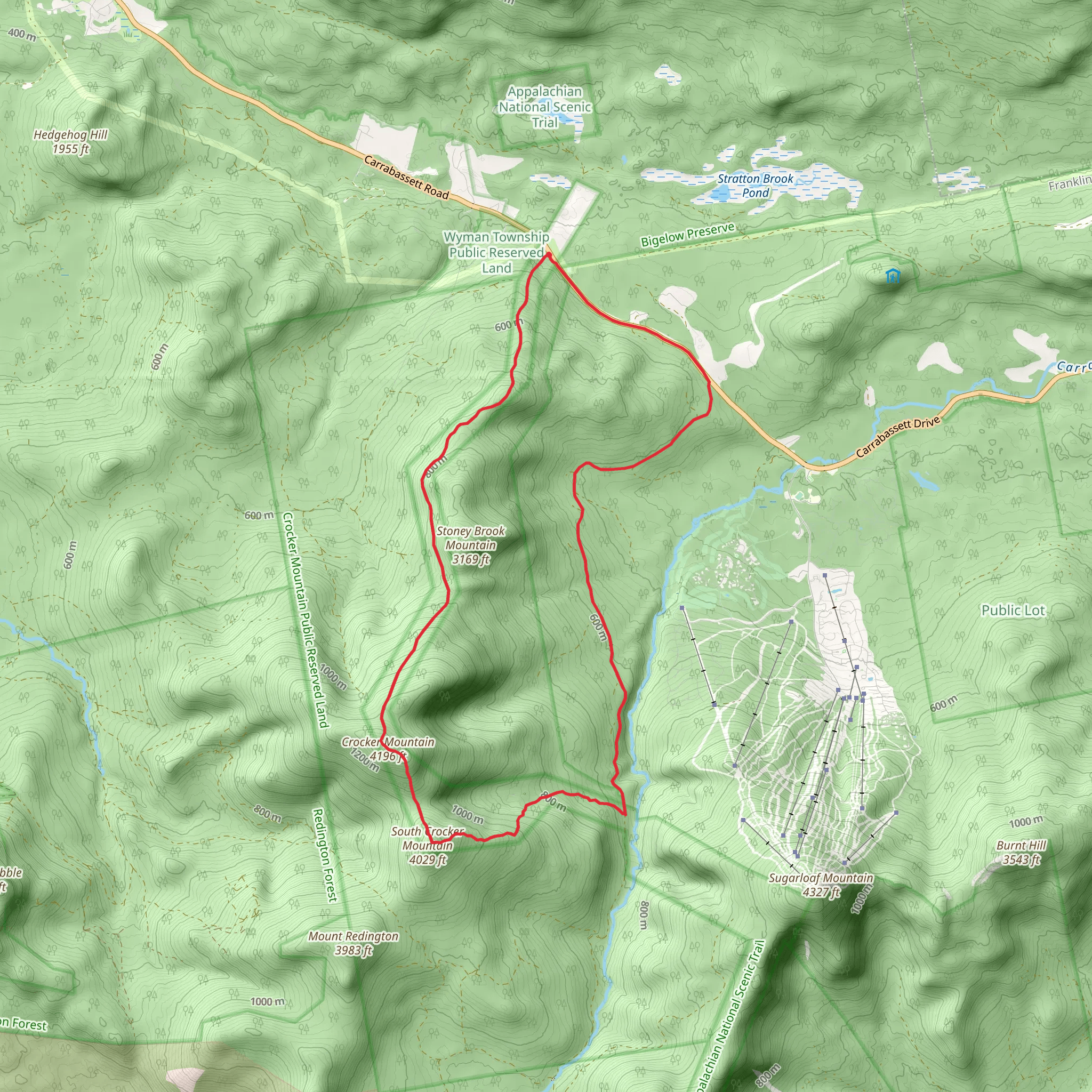 The Crocker Cirque Loop mobile static map