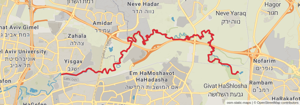 Israel National Trail stage 20 Map