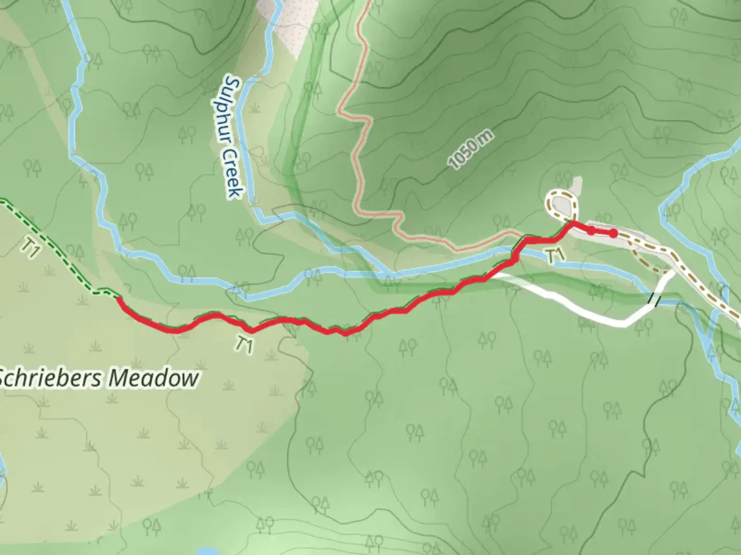 An image depicting the trail Sulphur Creek - Park Butte Trail and its surrounding area.