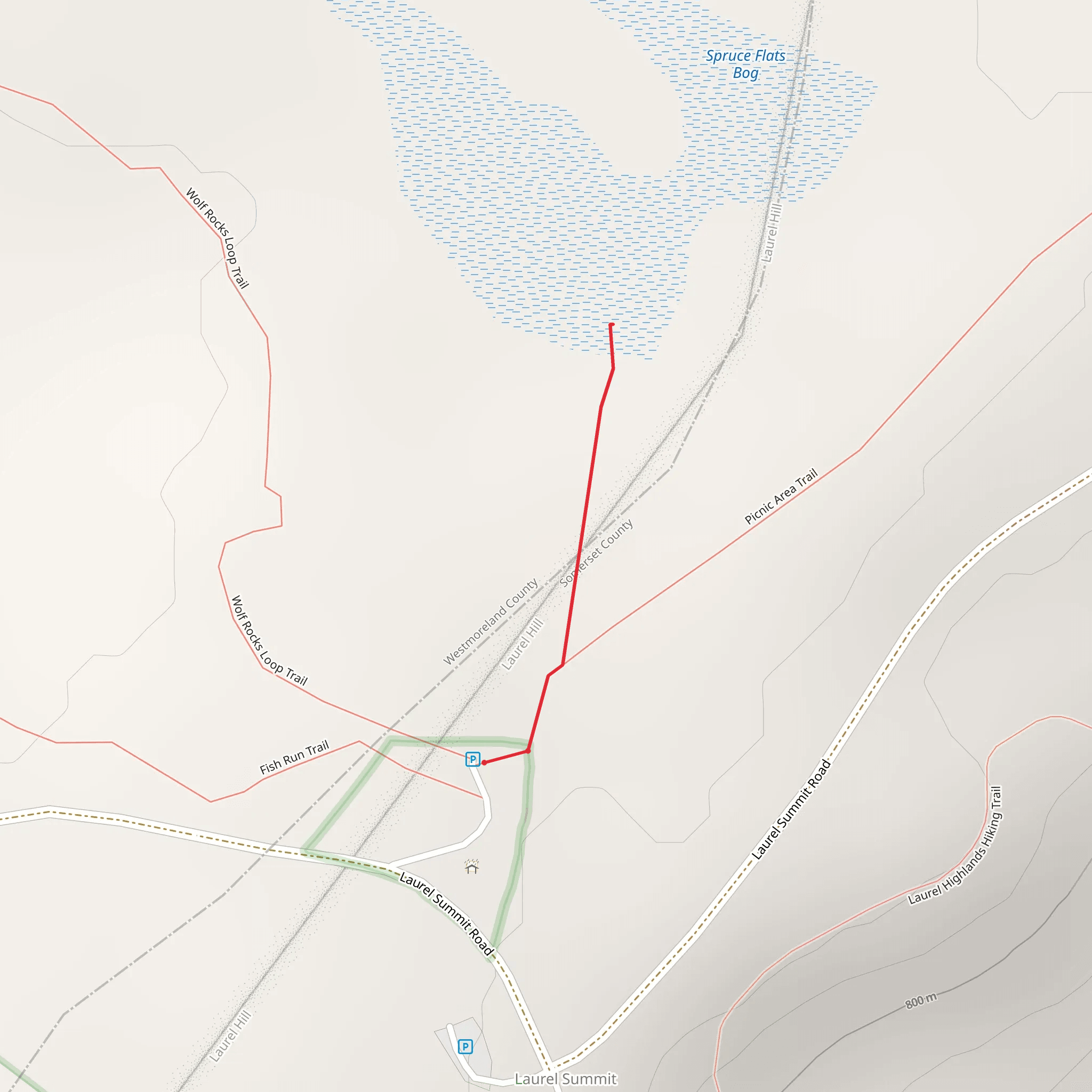 Westmoreland Picnic Area mobile static map