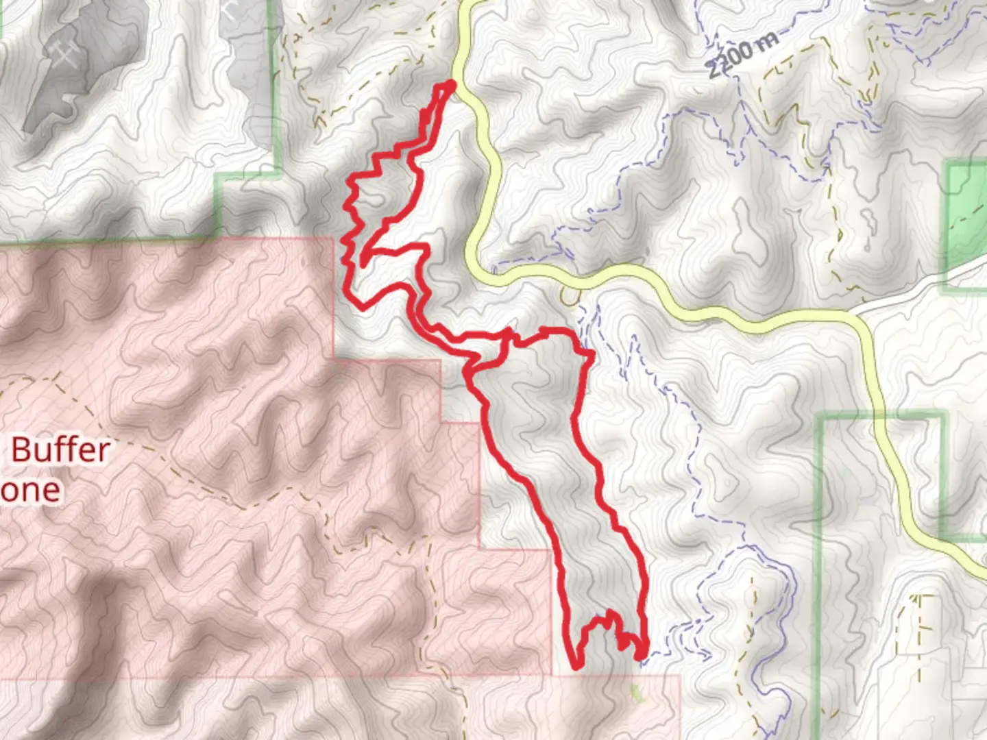 An image depicting the trail Tunnel Canyon, Otero Canyon and Birdhouse Ridge Loop Trail and its surrounding area.