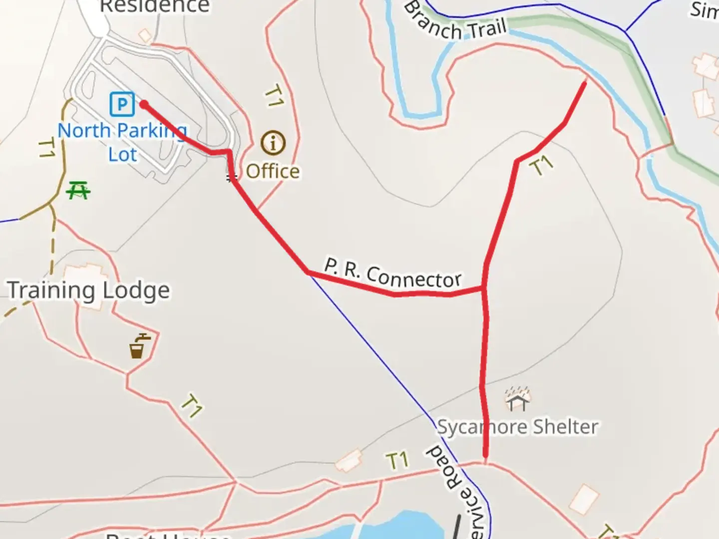 An image depicting the trail P R Connector and its surrounding area.