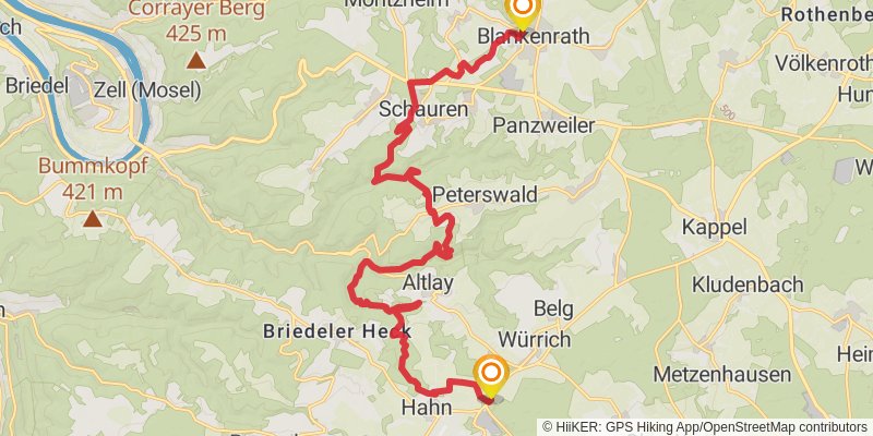 Saar-Hunsrück-Steig stage 16 Map