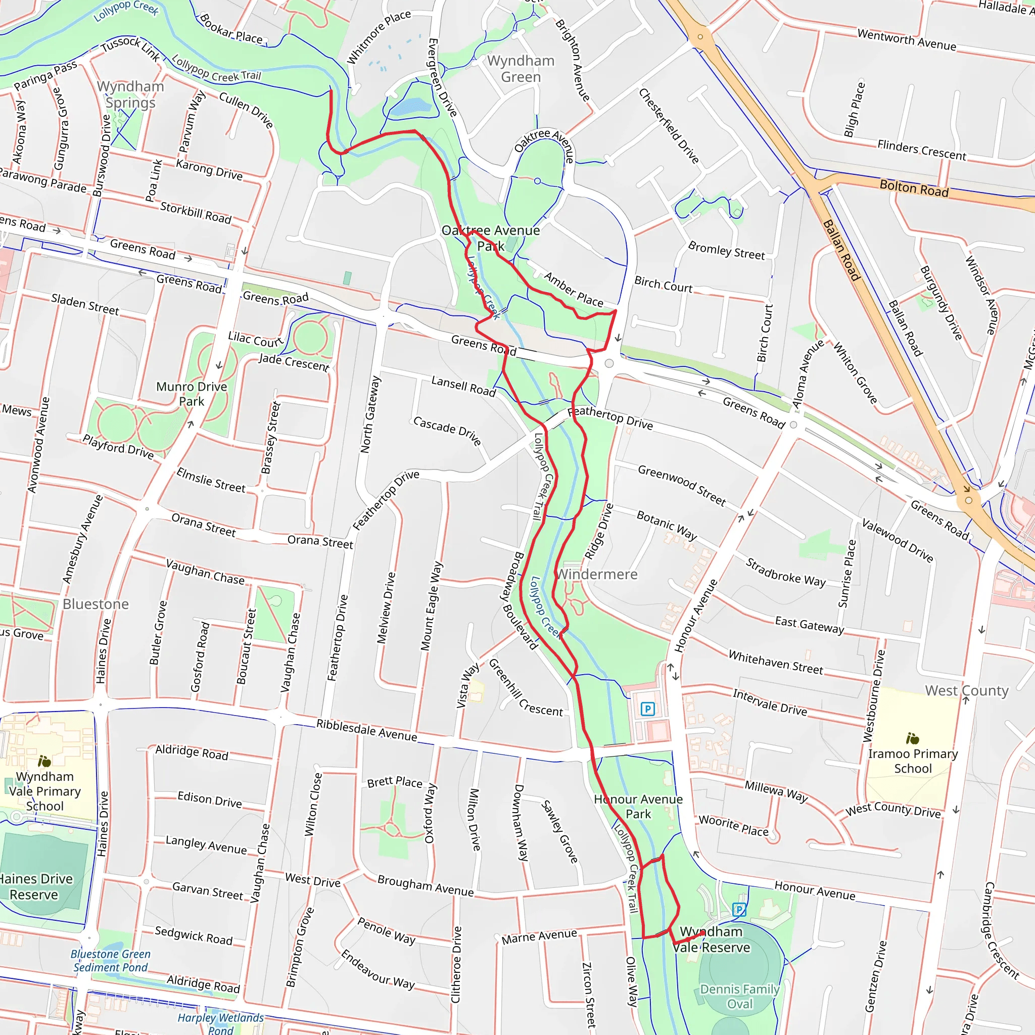 Lollypop Creek Walk mobile static map