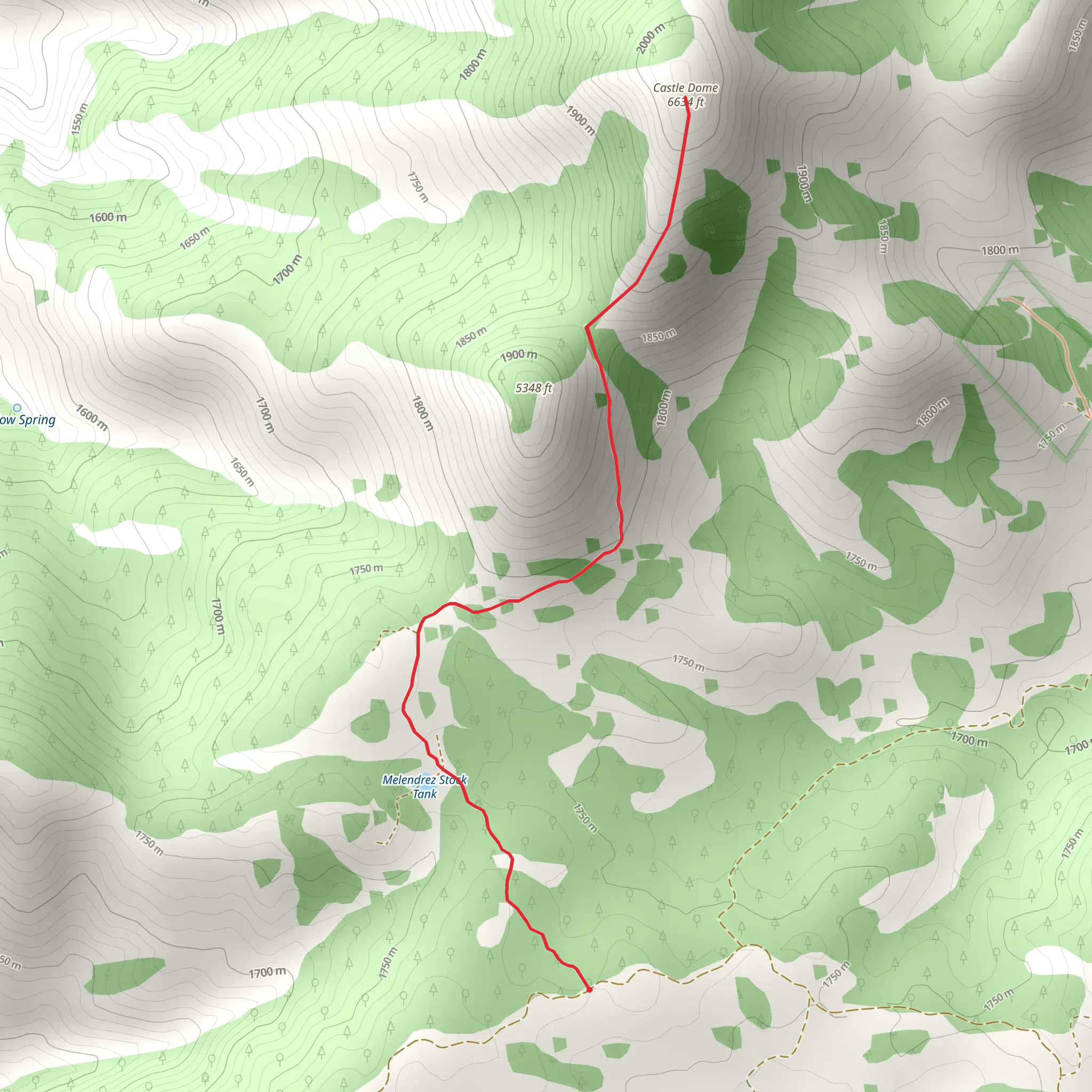 Castle Dome mobile static map