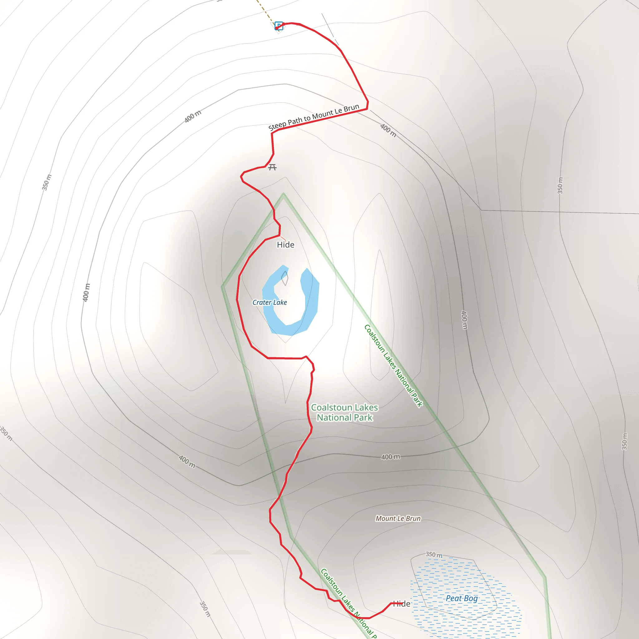 Crater Lakes Walk mobile static map
