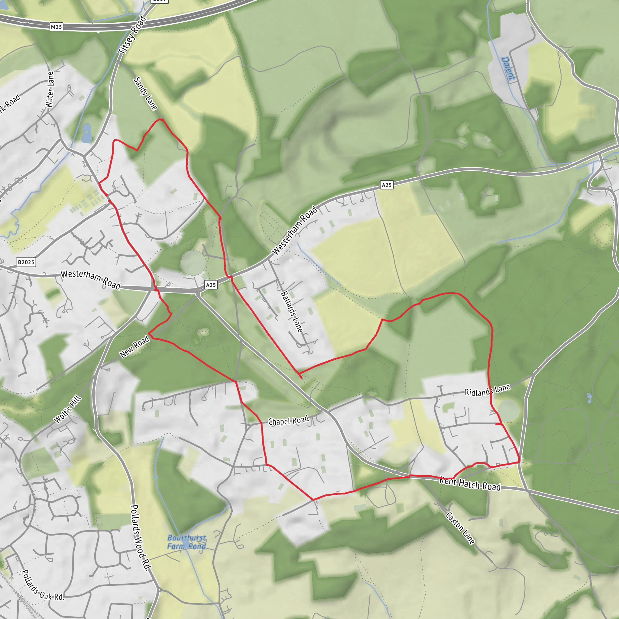 Kent - Limpsfield Circular mobile static map