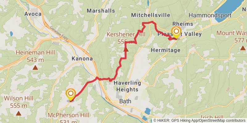 North Country Trail - New York stage 18 Map