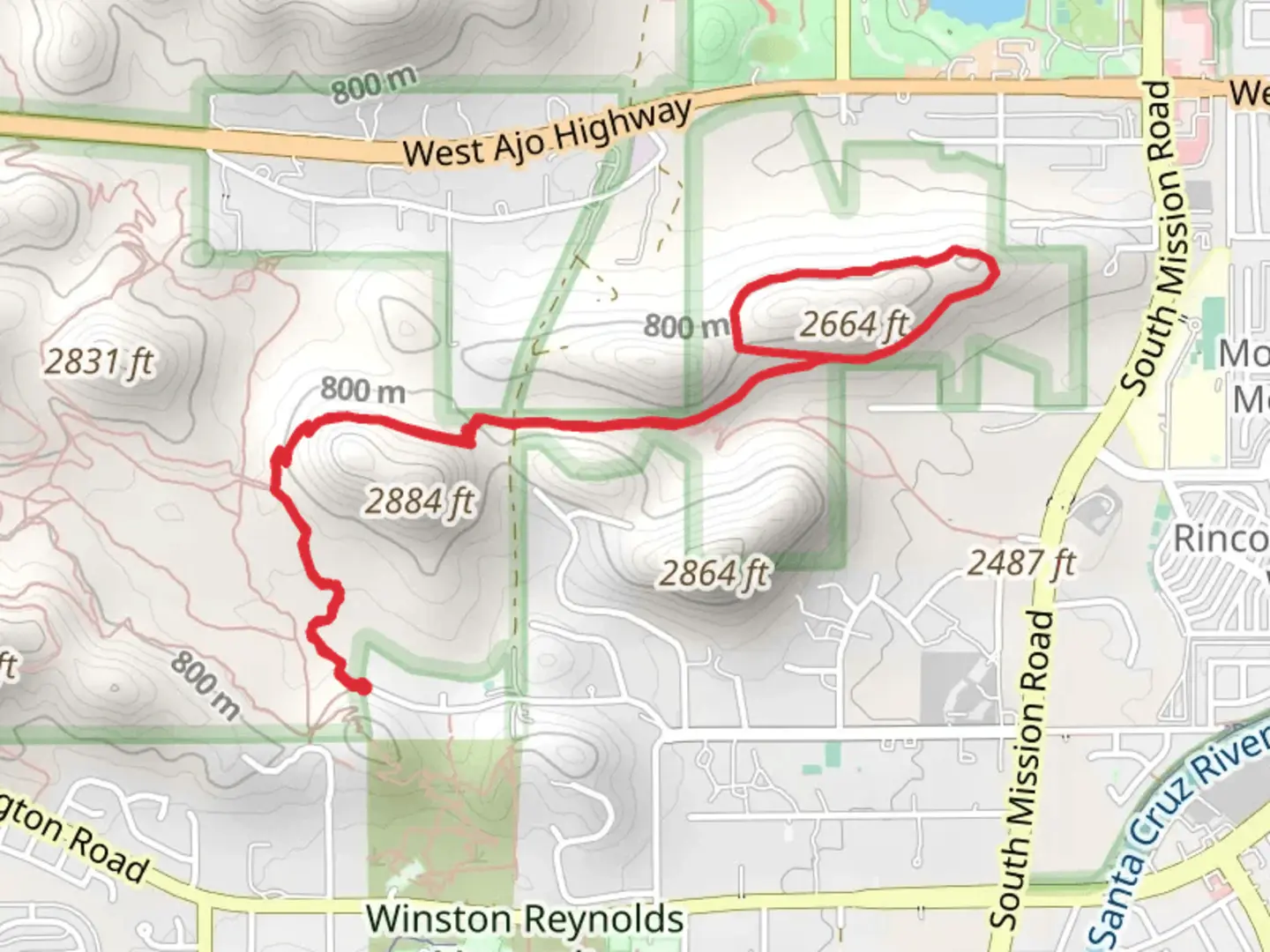 An image depicting the trail Boulder Belt Trail and Flight Path Trail and its surrounding area.