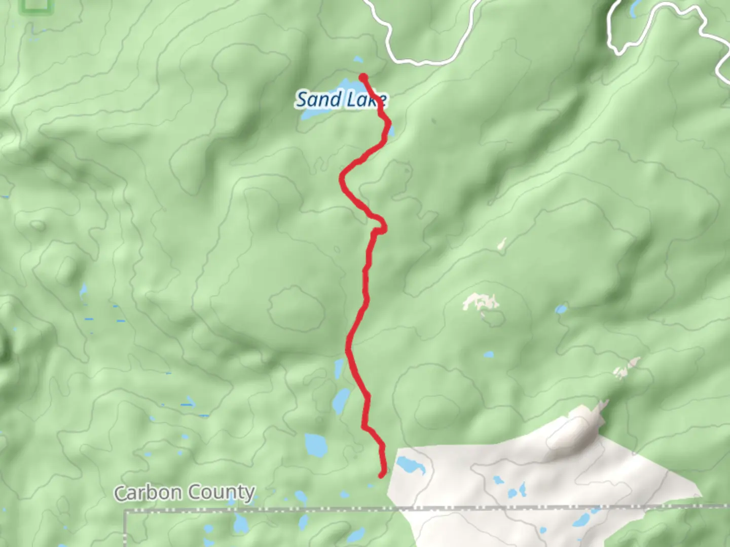 An image depicting the trail Sheep Lake Trail Out and Back and its surrounding area.