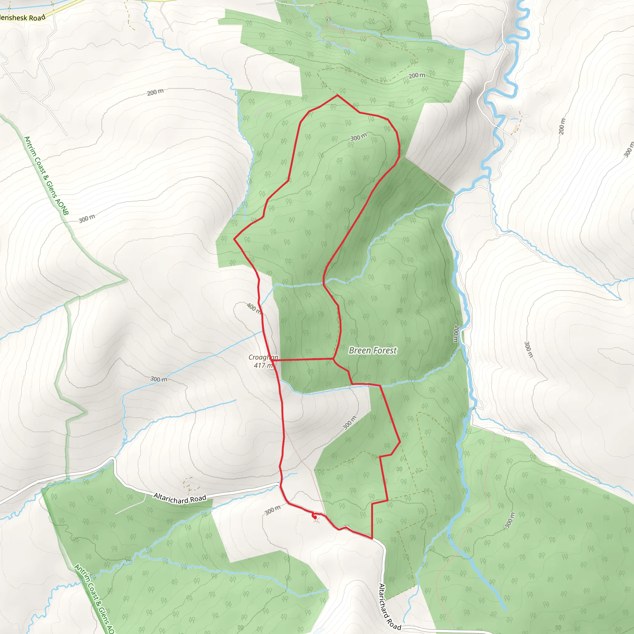 Croaghan Way mobile static map