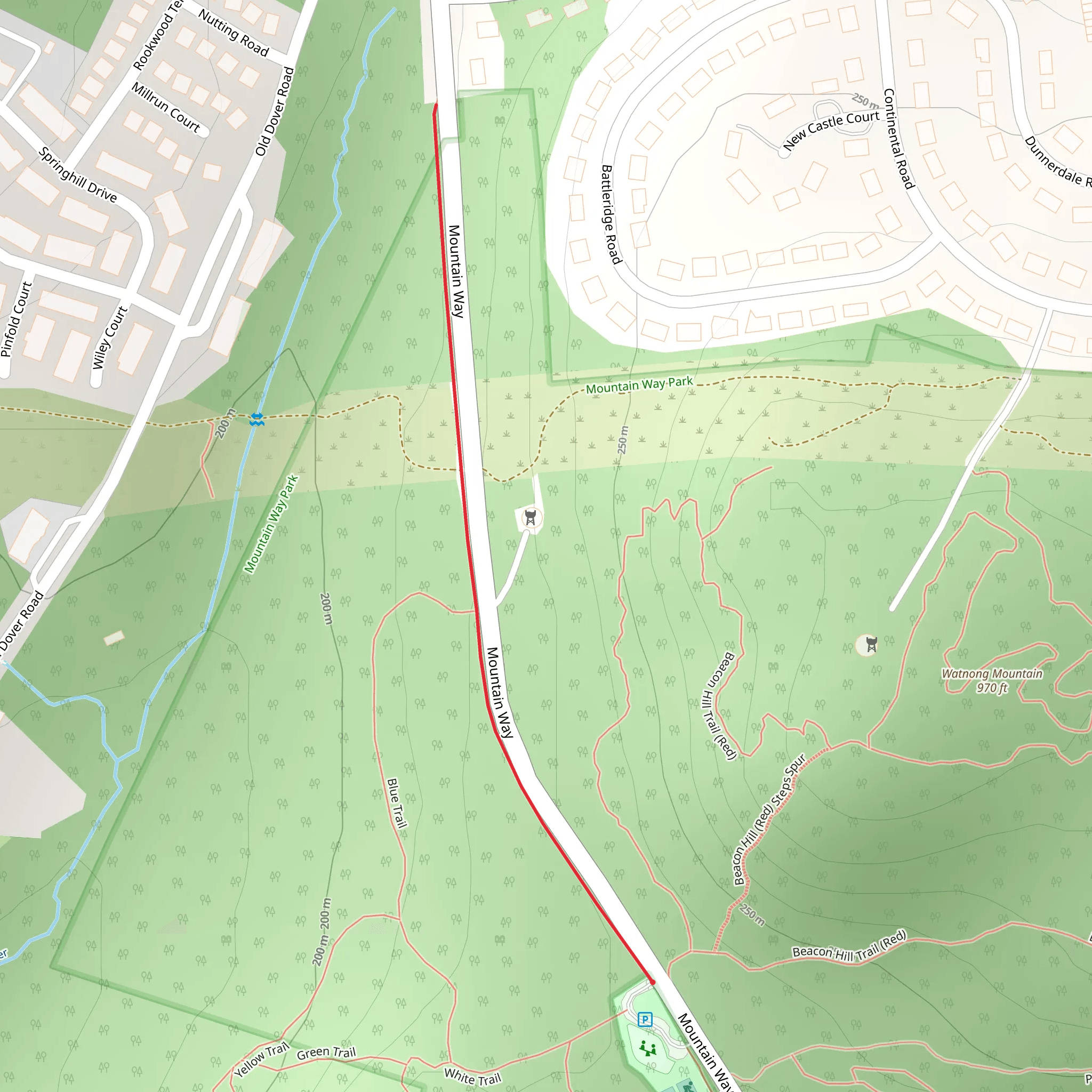 Mountain Way Park Walk - North mobile static map
