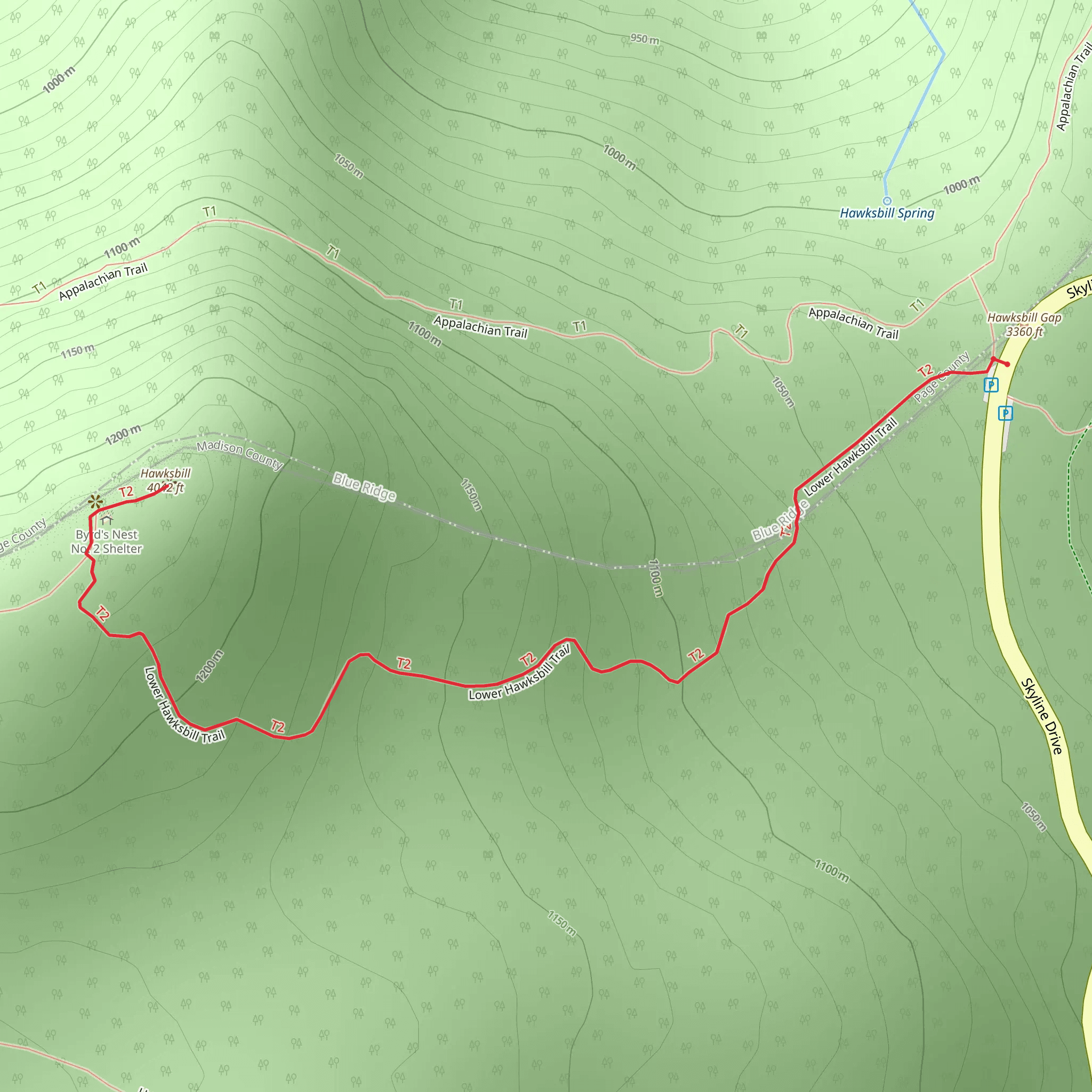 Hawksbill via Lower Hawksbill Trail mobile static map
