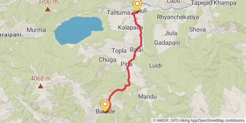 Great Himalayan Trail stage 82 Map