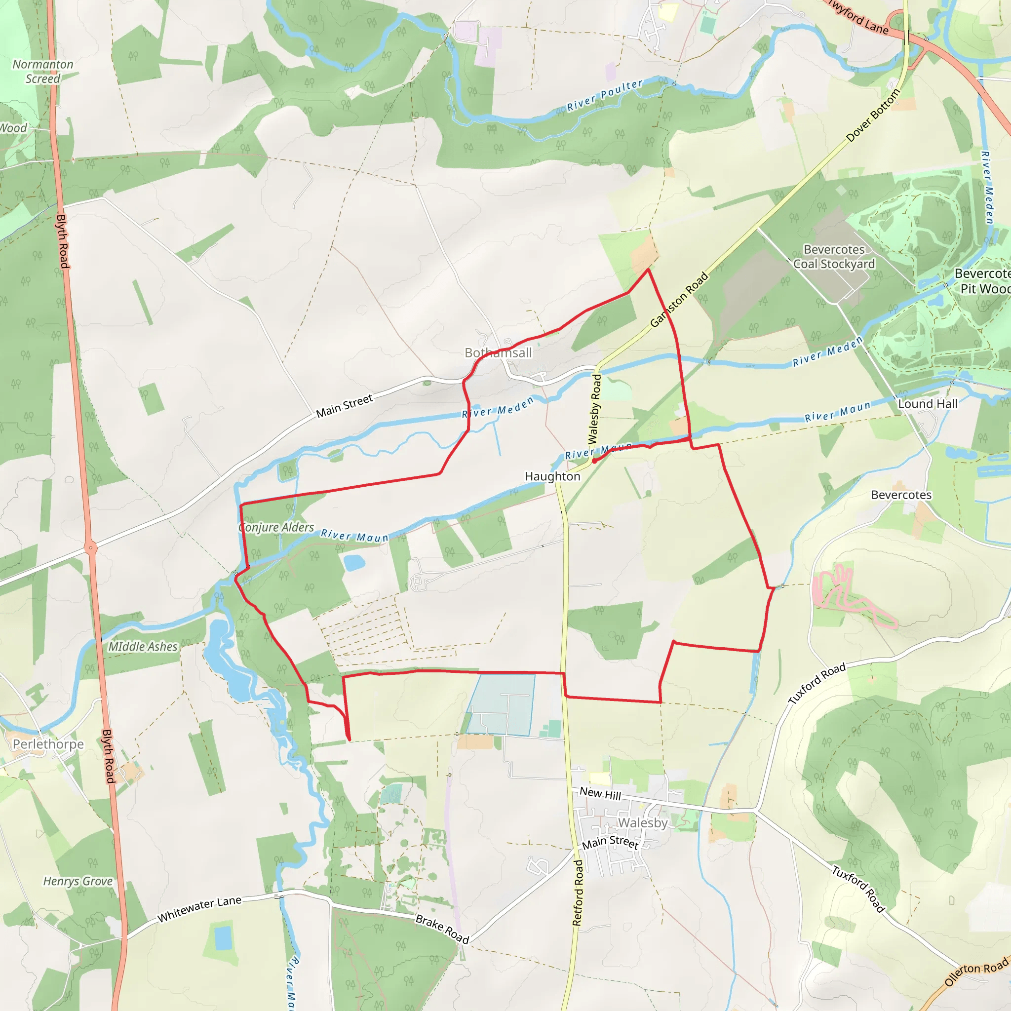 Haughton Country Park Loop mobile static map